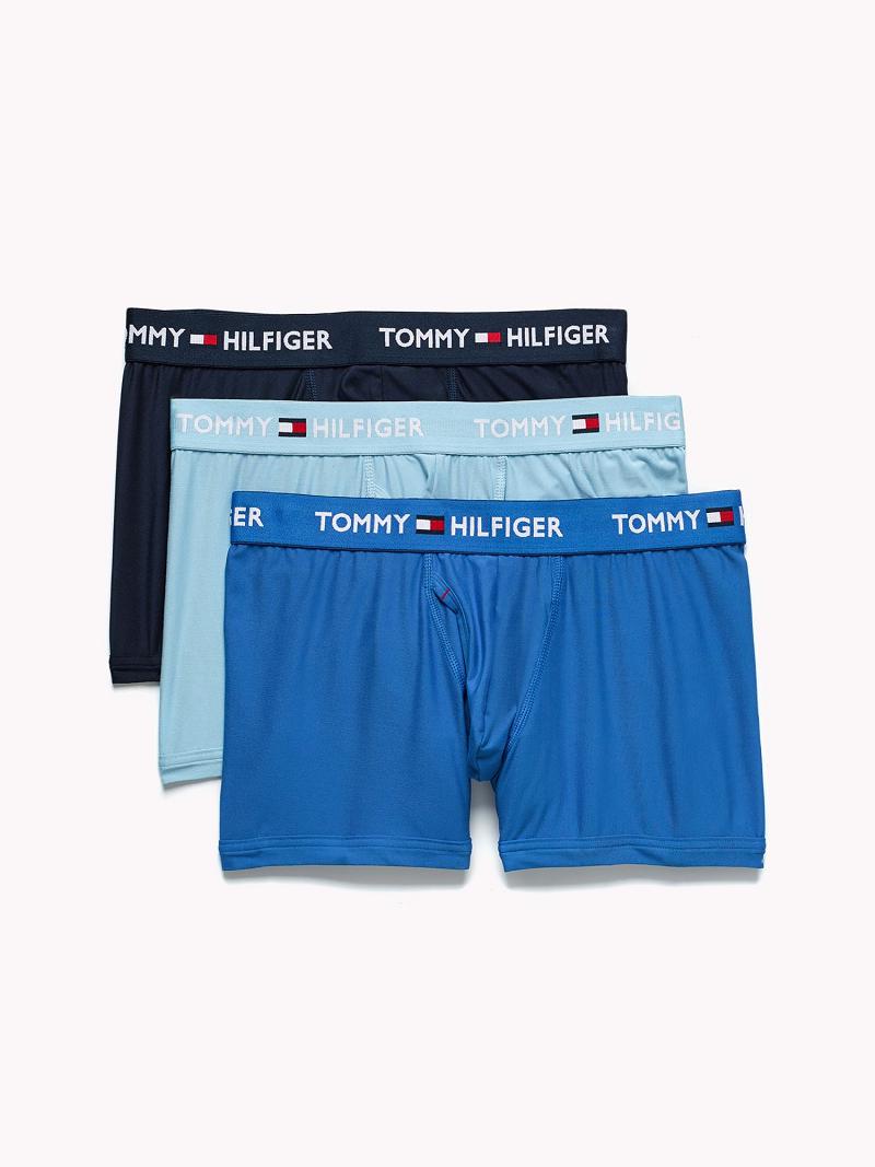 Férfi Tommy Hilfiger Everyday microfiber trunk 3pk Trunks Kék Színes | HU 1299FDN